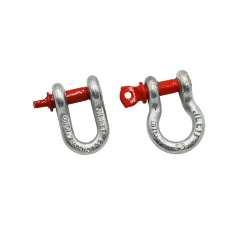 High Strength Hardware Rigging Bolt Type Bow Shape Shackle D-Type Shackle