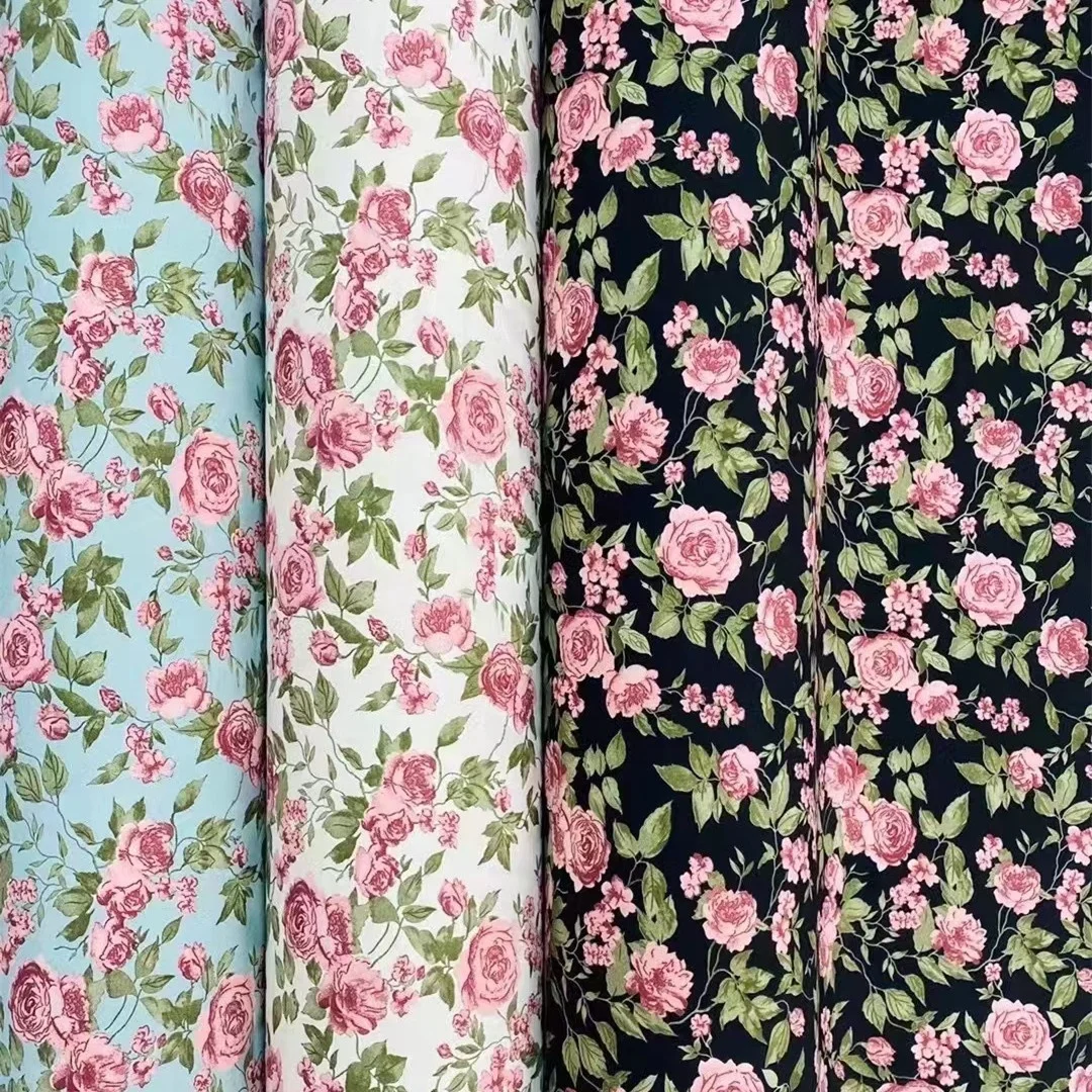 Evening dresses print fabric Stripe polyester paint roller fabric