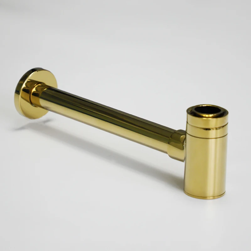 
 Роскошный латунный Слив отходов для ванной комнаты Opitruely Ti-gold, сифон, ловушка для бутылок  