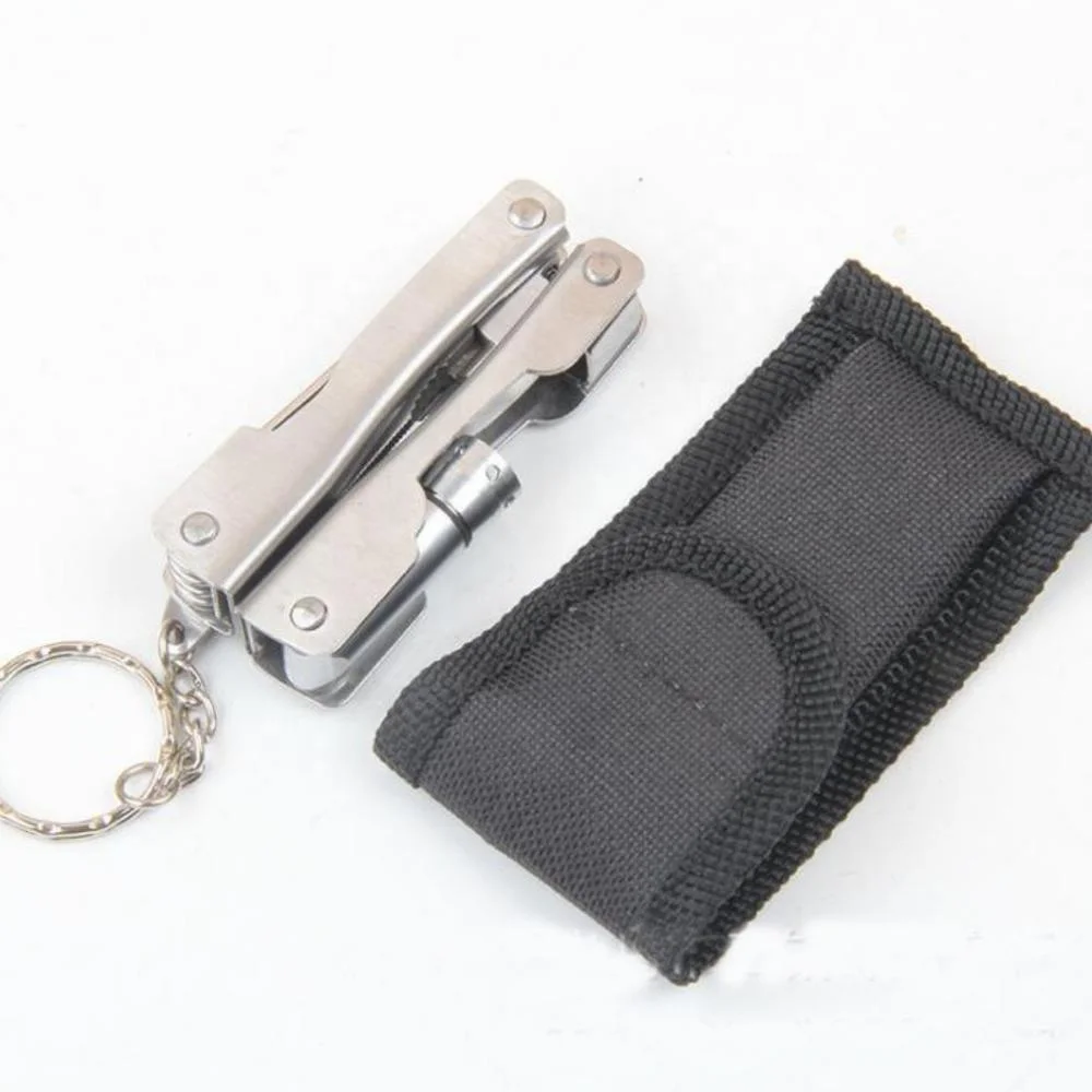 Stainless multi function pocket multifunction tool pliers with light