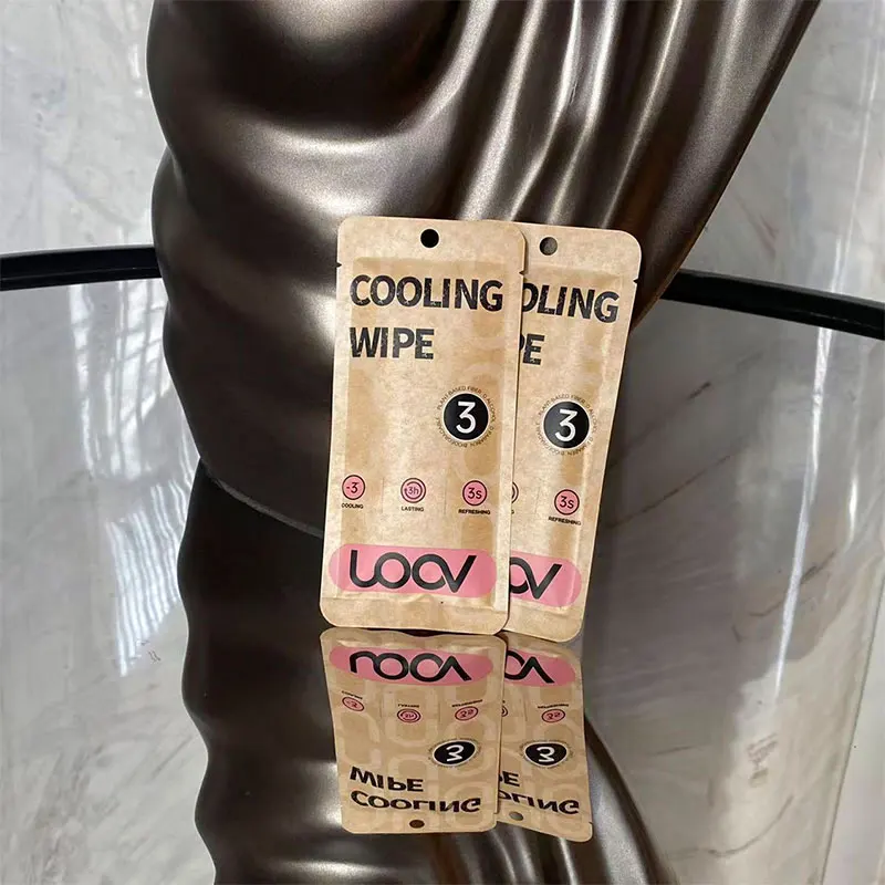 TYMUS Mint Essential Oil 6 Bag/Box Ice Cool Wet Tissue Sports Cleaning Wipes Summer other wet wipes cooling wipes