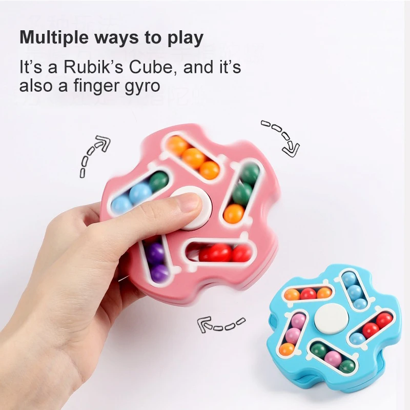 New Push Sensory Toys Reduce Stress   Magic Cube Spinning Gyro Toys For Wholesale