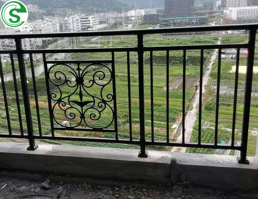 Galvanized Steel Balcony Handrail, Decorative Steel Grill Designs for Terrace/Balcony/Stair Indoor