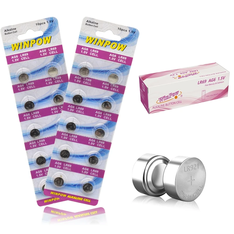 Free Sample 1.5 volt ag6 AG1 lr621 AG13 lr 44 lr44 1.5v button cell battery batteries for wrist watch