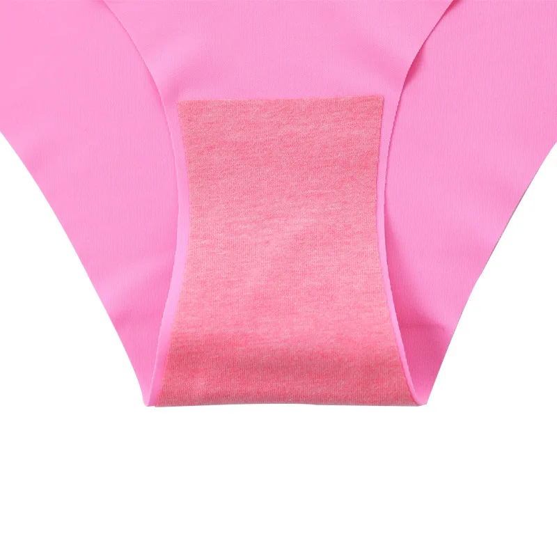 Factory Sale Custom Women Panties Thong Underwear Girl Breathable Quick Dry Seamless Ice Silk Brief Sexy  Lingerie