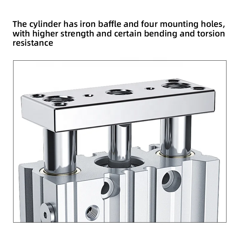 Smc air cylinders MGPM12/16/20/25/32/40/50/63/80/100 3-rod guide pneumatic piston cylinder