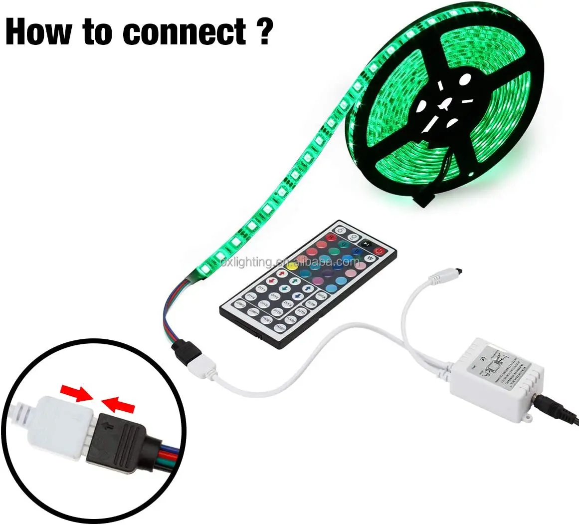 Led Controller 44 Key Lighting Control Ir Remote  Rgb Led Strip Light Controller Controlador for 5050 2835 RGB LED Strip