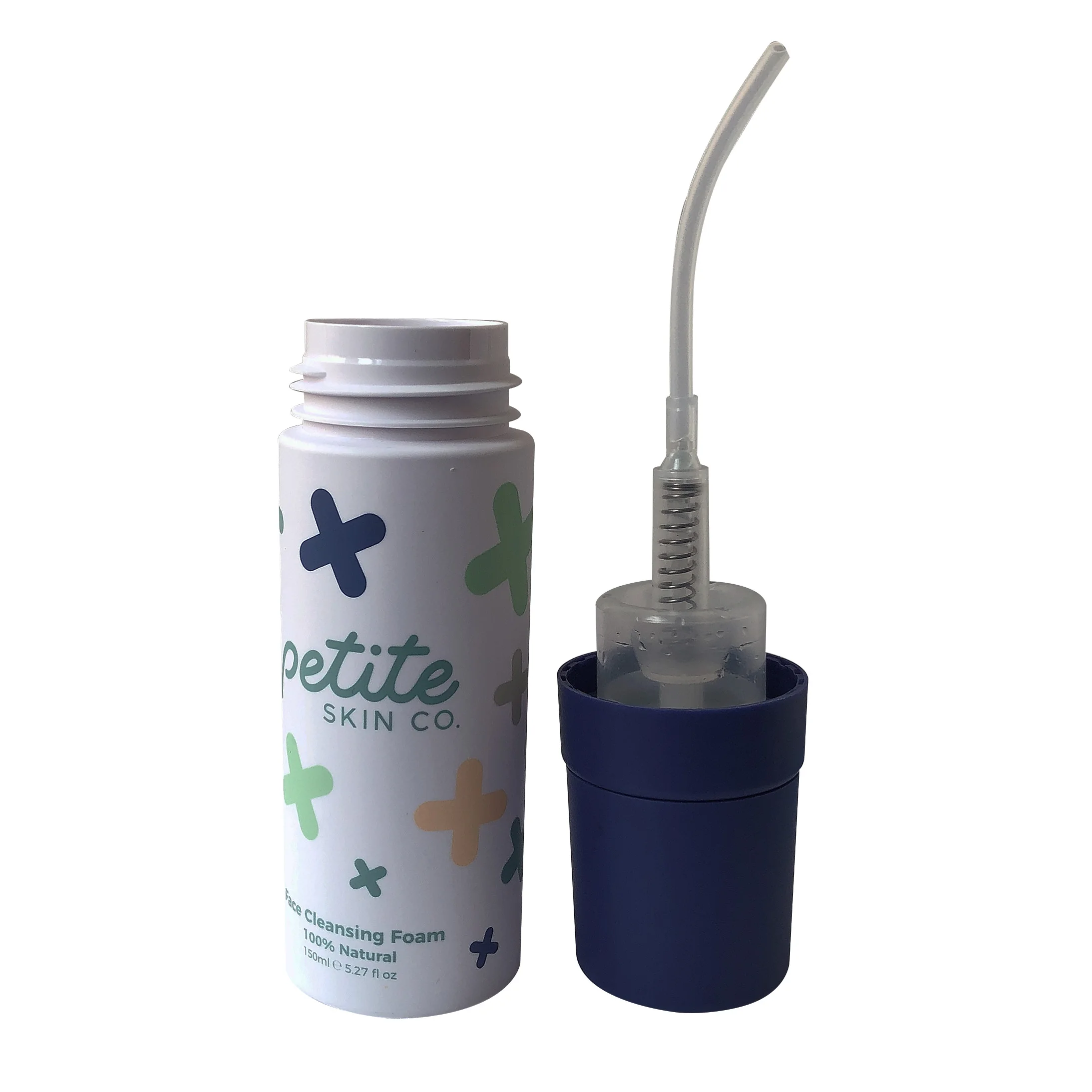 Factory 150ml PET foam pump bottle for face cleanser frosted 5 colors printing plastic foam bottle