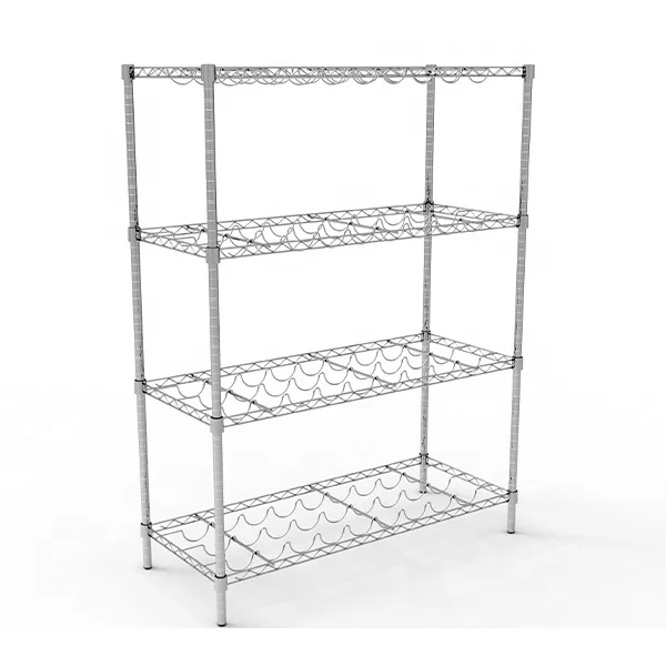 Chrome Wire Shelf for Grocery Store Wire Mesh Supermarket Shelving Wire Rack Display
