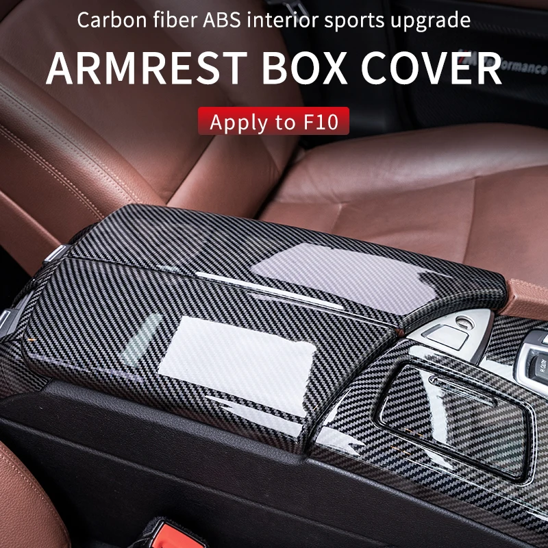 
Suitable for 11-17 BMW 5 Series F10 interior modification 525530li central control armrest box interior carbon fiber decorative 