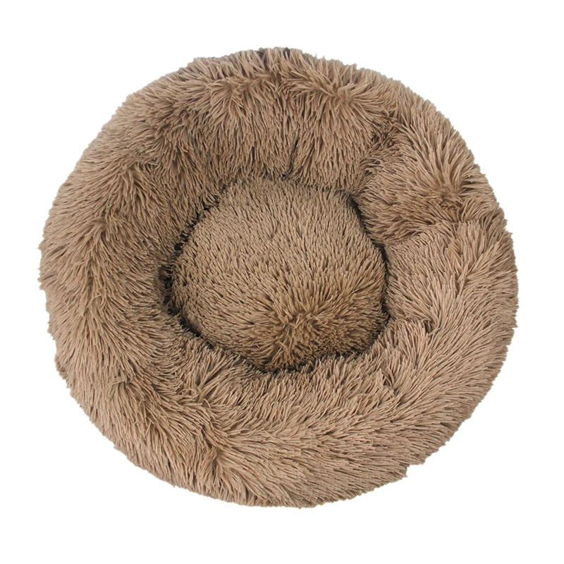 Factory Direct Plush Round Pet Nest Winter Warming Pad Long Flannel Cotton Luxury Pet Bed