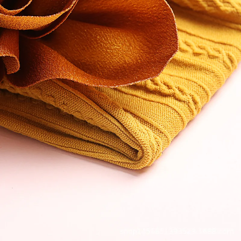 YiYuan Wholesale Baby Newborn Colorful Handmade Flower Headband Jacquard Nylon Headwraps for Toddler Kids Soft Elastic Hairband