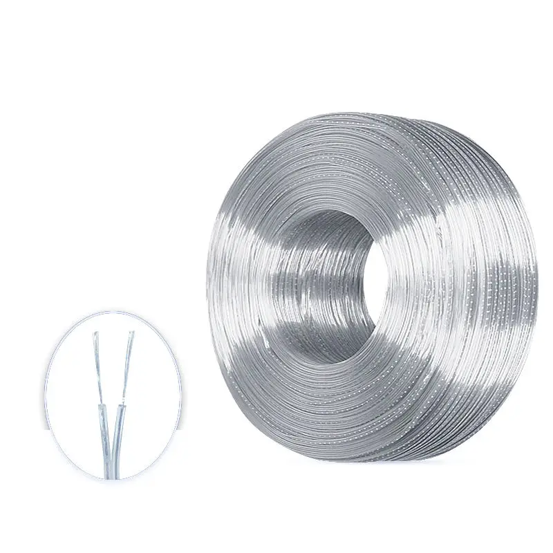 High Standard 2468 Transparent PVC Insulated 28awg Tinned Copper Wire Retractable Electrical Transparent Parallel power cable