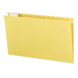 Управление провело 1/5 Cut 8 1/2in. X 14in правовые Size2-Tone желтый вставки папки файла