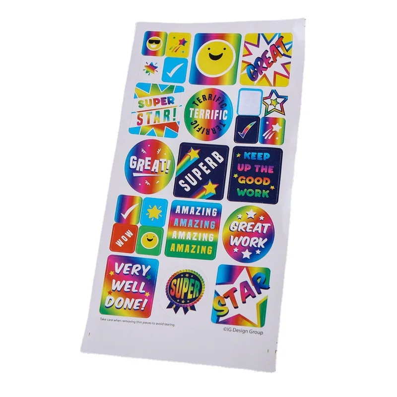 perfume packaging vinyl thermal stickers a6 roll label for wall custom design hologram nail kiss cut stickers