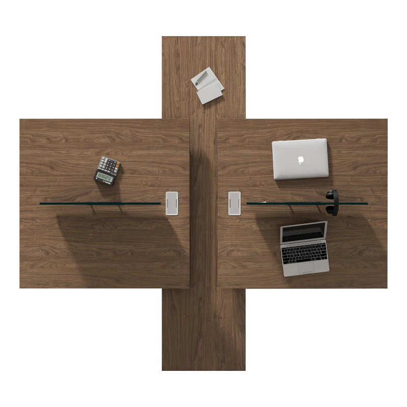 Modern design low partition 2 seater workstation/panel office table desk for 2 people/4 people