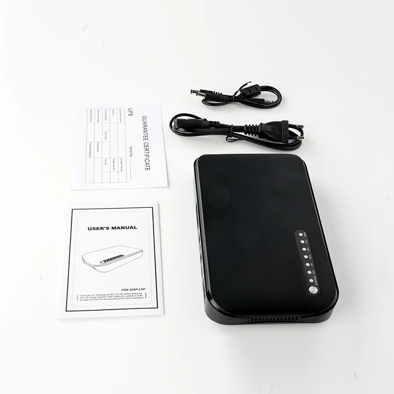 SKE Mini DC UPS 20000mAh LiFePO4 5000mAh*4pcs DC Output 5V 9V 12V POE 24Vdc Mini UPS 18W with Type-C for WiFi Route