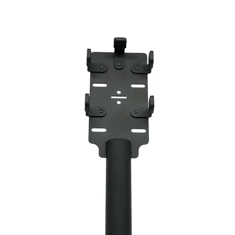 Non-contact black aluminium alloy pos credit card holder freely adjustable metal pos terminal stand for verifone