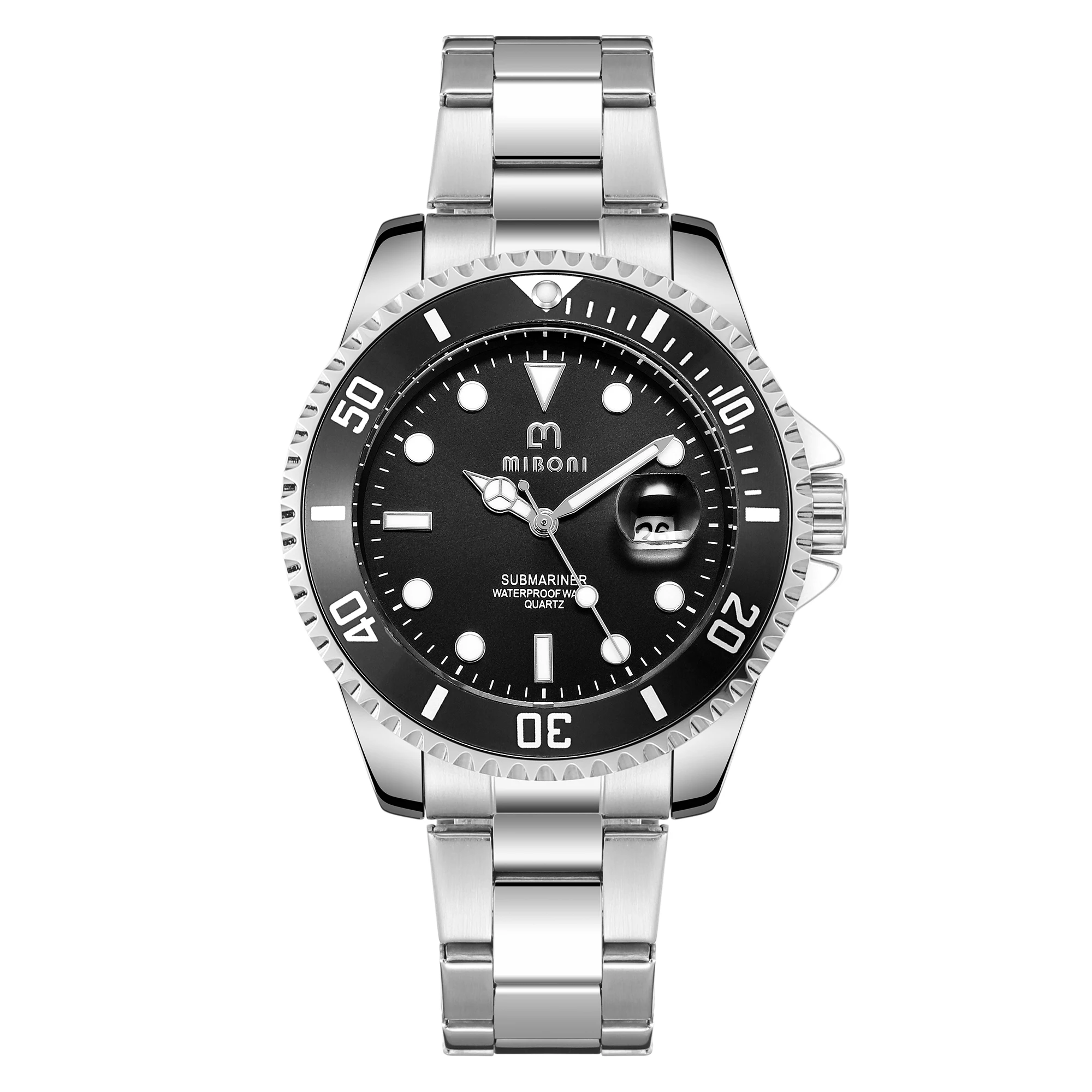 2023 New Casual Fashion Watches for Man Sport Full Steel Wrist Watch Big 3 Bar Waterproof