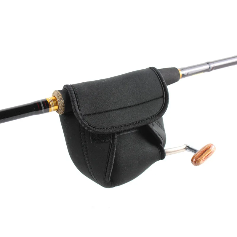 OEM ODM Fishing Reel Bag Adjustable Fishing Wheel Tackle Pouch Bolsos De Pesca Elasticity Soft Neoprene Bag Fishing Reel Cover