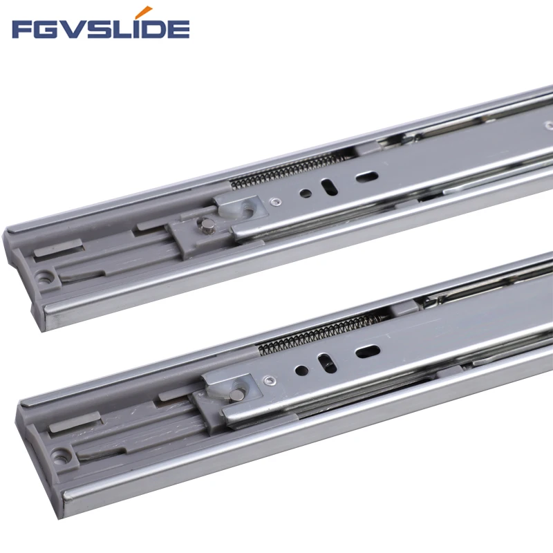 FGVSLIDE cabinet drawer correderas telescopicas full extention drawer rails ball bearing soft close drawer slides