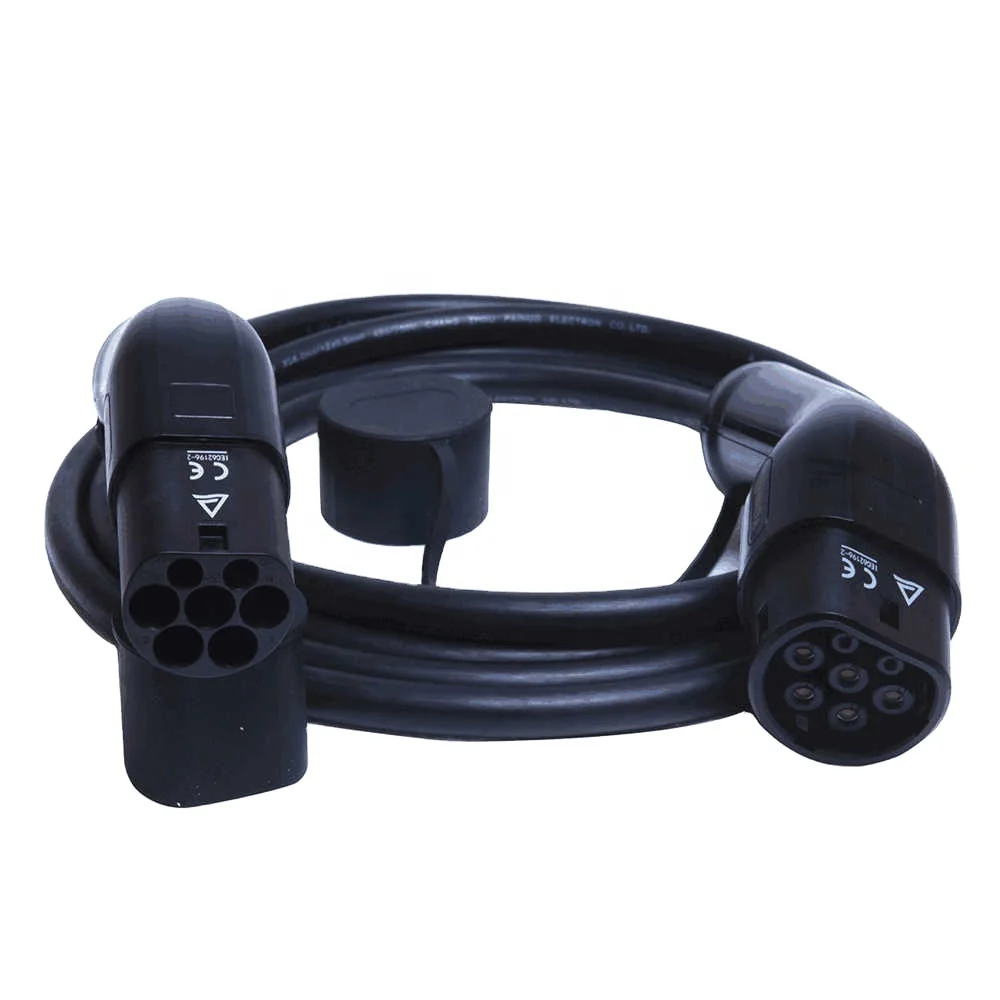 Зарядный кабель IEC 62196-2 типа 2 для электромобилей, электромобилей 22 кВт 32 А Тип 2 для типа 2 7,5 метров