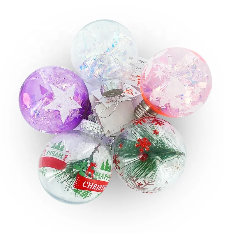 Wholesale Other Gift Large Christmas Foam Ball Clear Plastic Xmas Balls Ornament Decorations Christmas Trees Ball With Lights