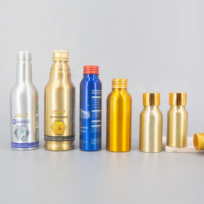 Wholesale empty aluminum bottles for essential Oil water/cosmetics/beer custom can 30ml 50ml 60ml 80ml 100ml 200ml