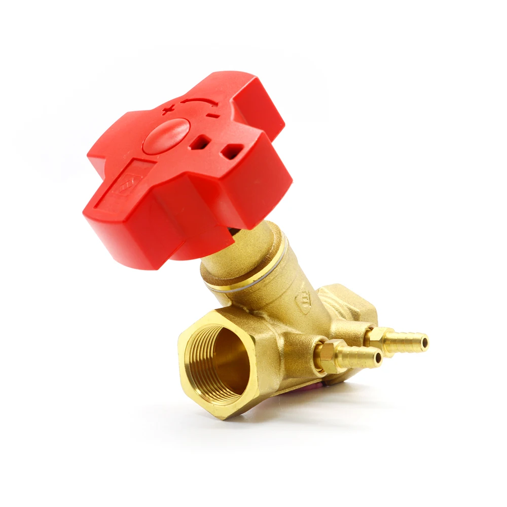 LISHUI High Quality Brass Manual Regulating Balance Valve Static Hydraulic Water Media