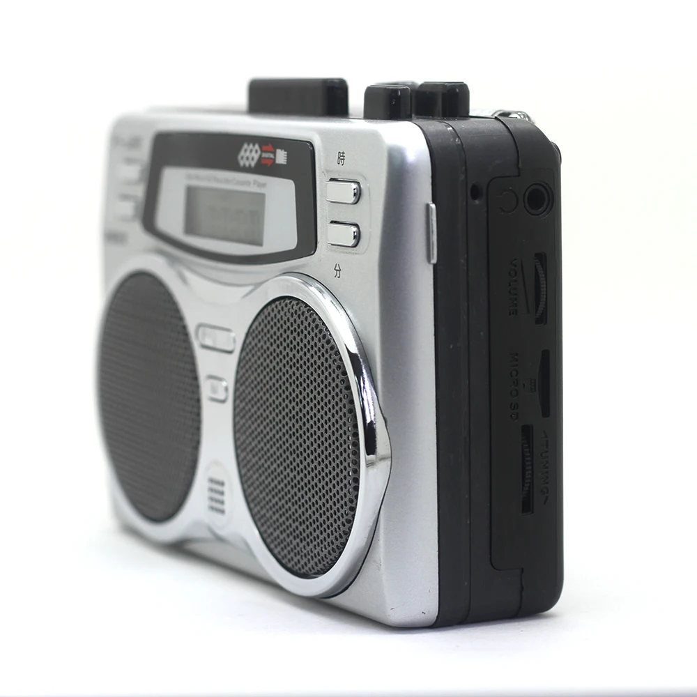 Original Hot Sale Walkman TF Card Cassette Recorder Alarm Clock AM FM Tape Player