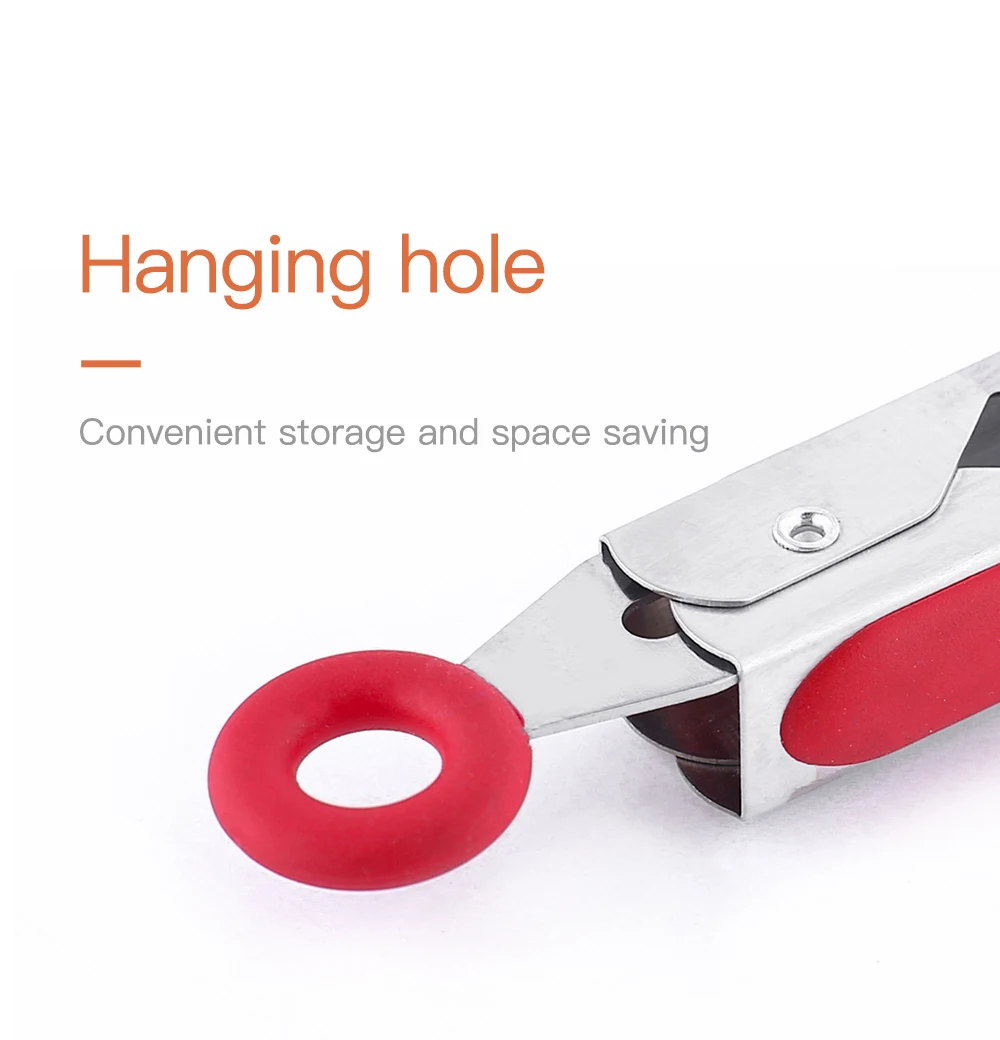 Heat Resistant Heavy Duty Clips for Cooking Auto-Locking Nonstick Stainless Steel Food Tong with Silicone Grip