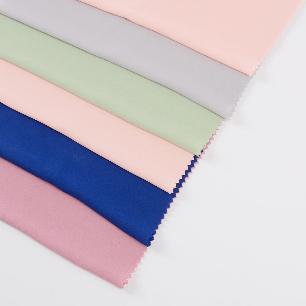 New Arrival GGT Dyeing Gorgette Polyester 75d Chiffon Crepe Fabric For Hijab