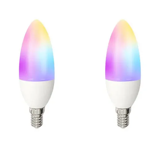 Zemismart Tuya Zigbee 3.0 E14 Smart Candle Bulb 5W Led Light Bulb RGBW Dimmable Bulb Smart Life Alexa Google Home Smartthings