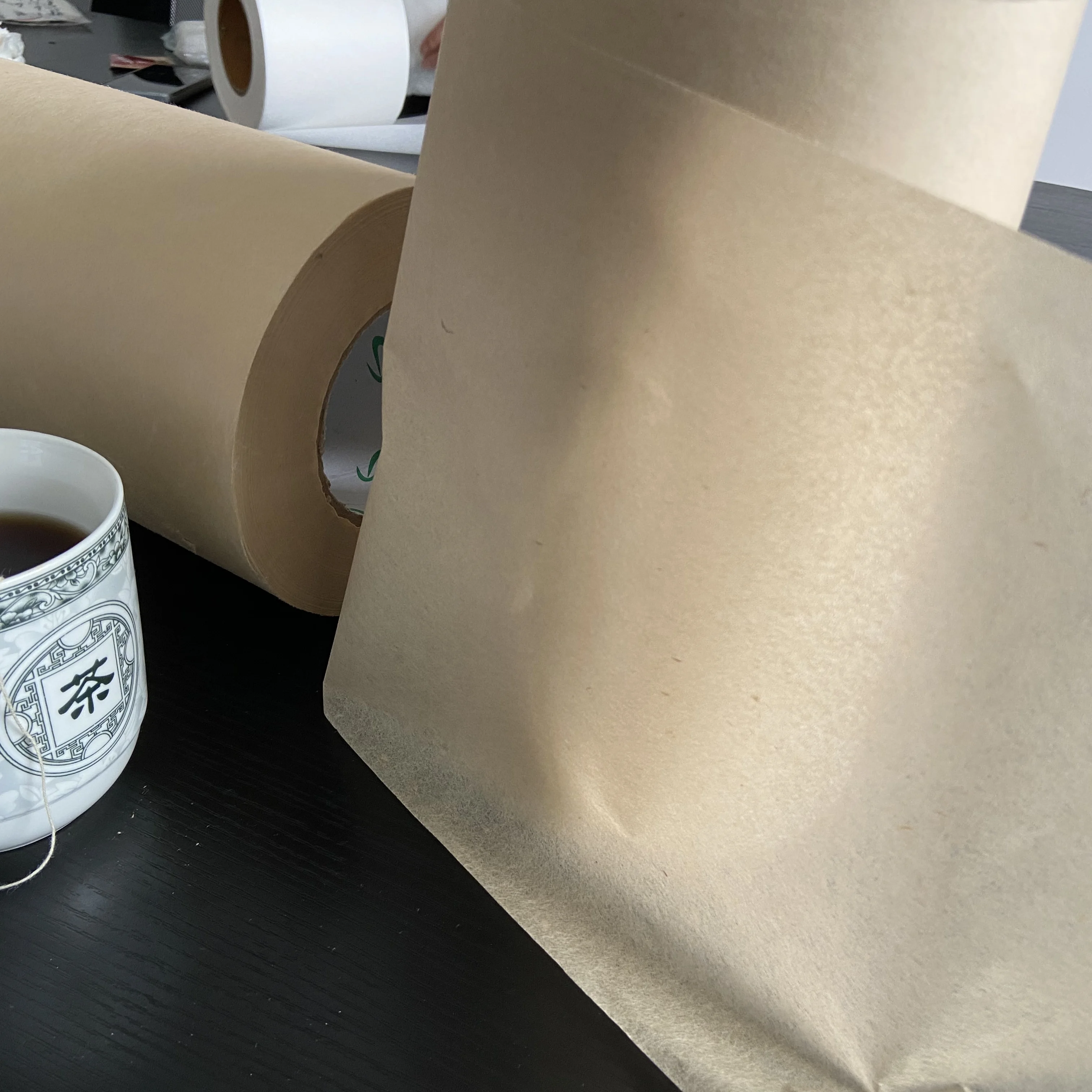 Factory Supply Natural Color Unbleached Disposable Heat Seal Tea Bag Filter Paper in Roll