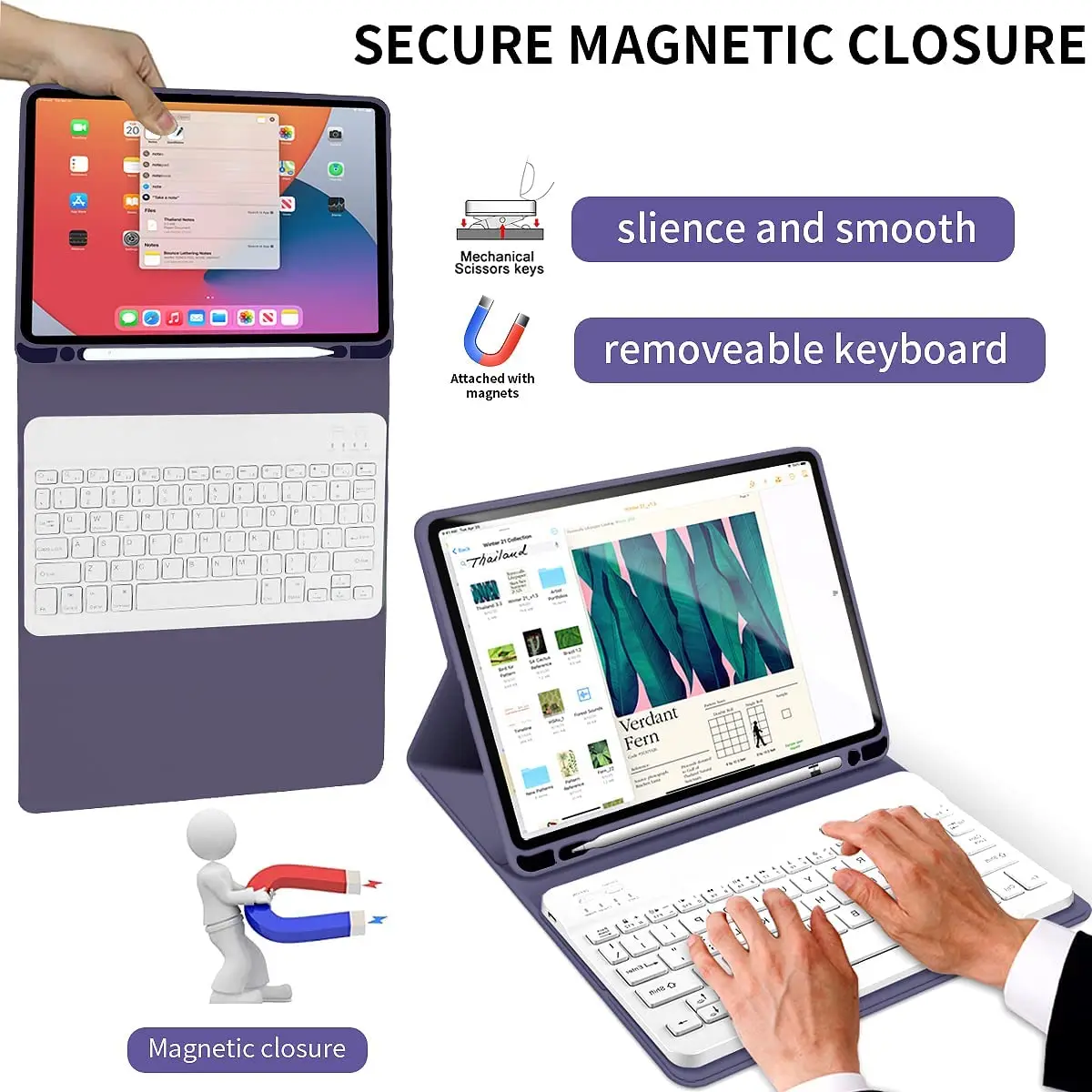 For iPad Pro 11 Keyboard Case Ultra light Magnetic Anti-fall  Protection Tablet Cover with Pencil Holder Case For iPad 11 Inch