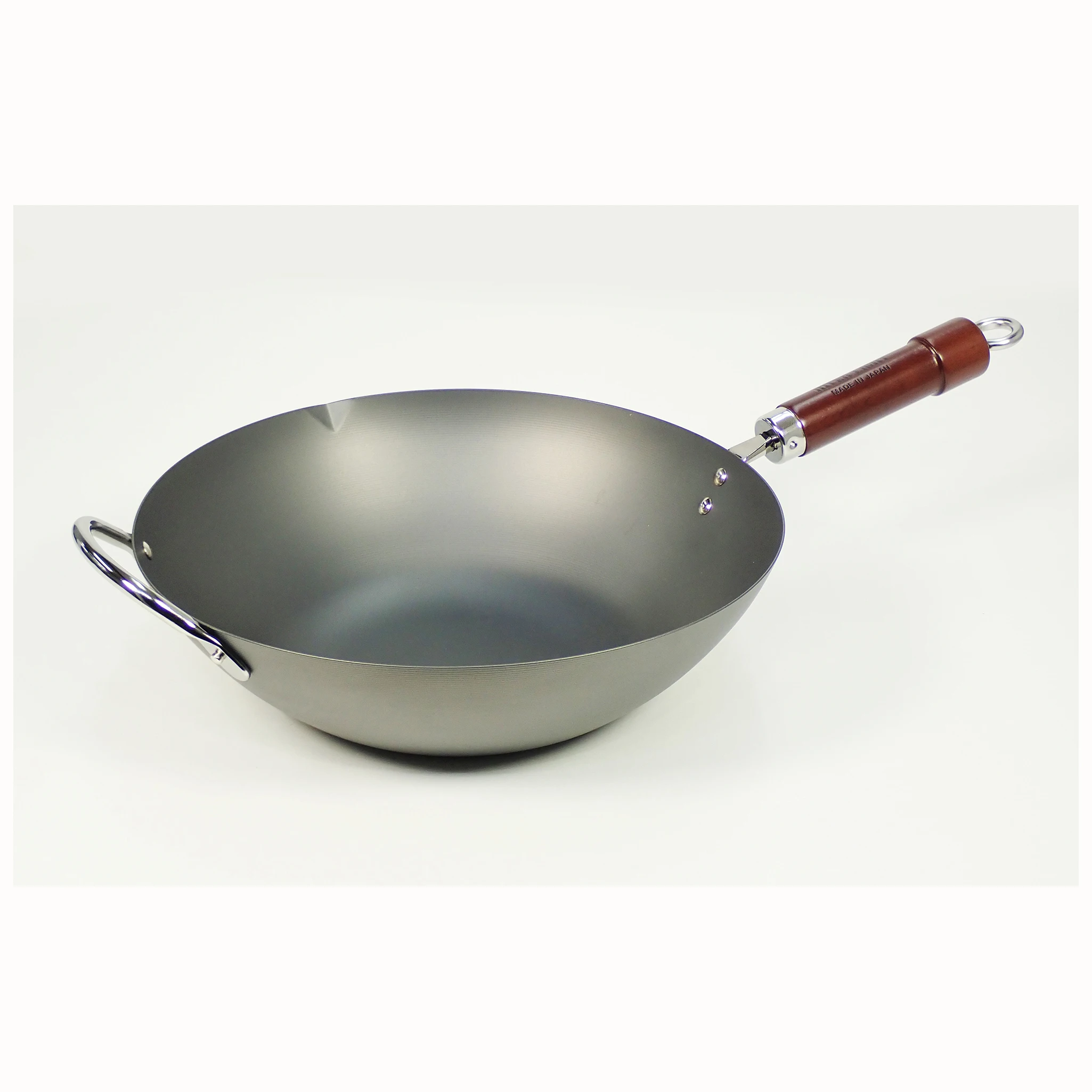 Japanese rust resistant stainless steel camping iron wok for sale