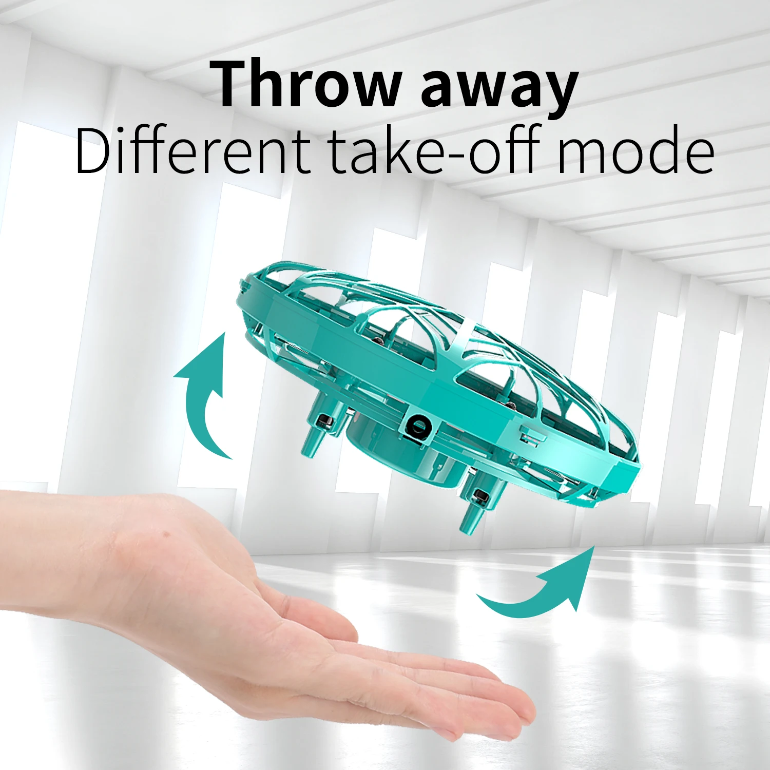 BLLRC F106A Induction Intelligent Suspension Flying Saucer UFO Induction Aircraft with Headless Mode Drone Handheld Toy