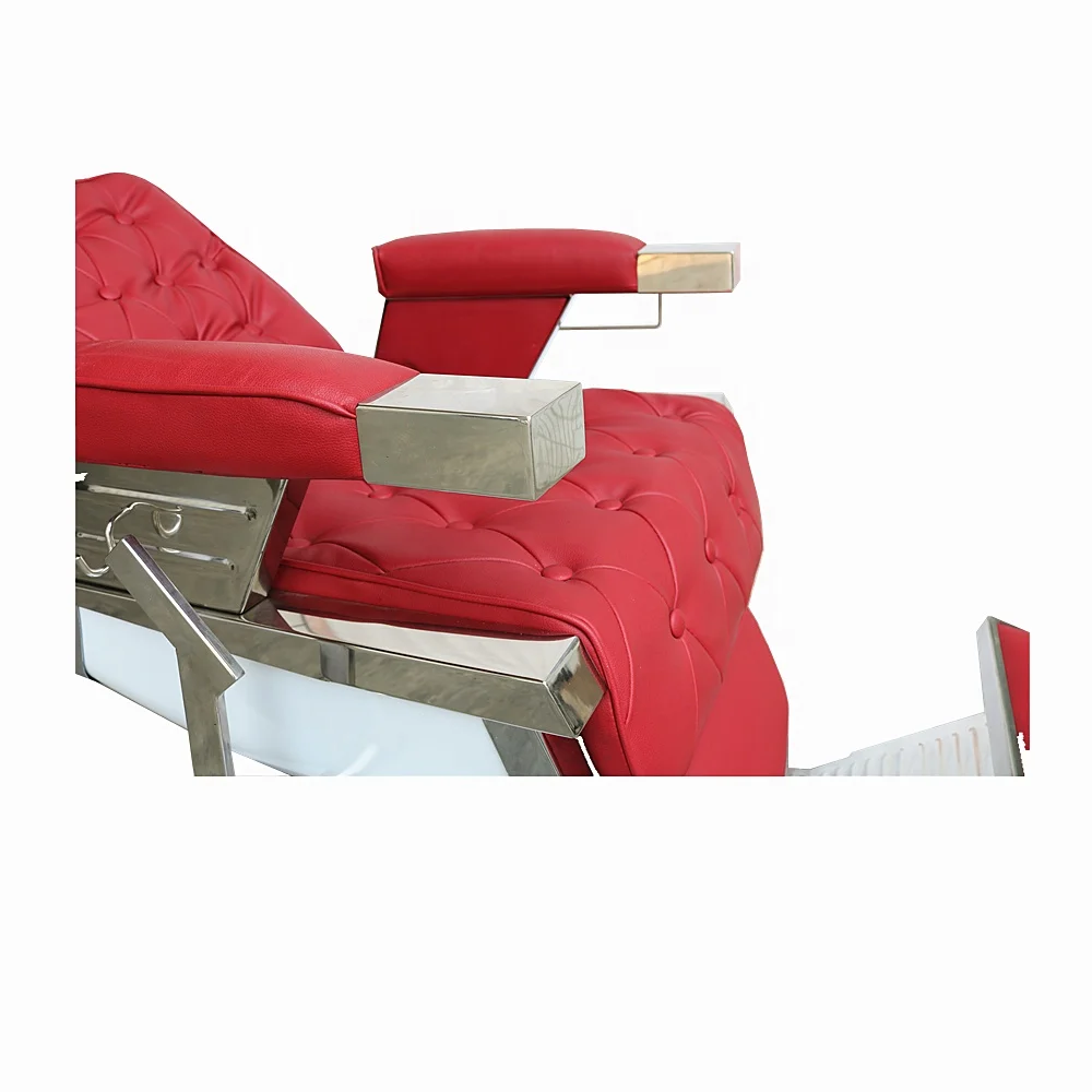 High Quality Hair Salon Red PU Leather Relining Barber Chairs For Barbershop