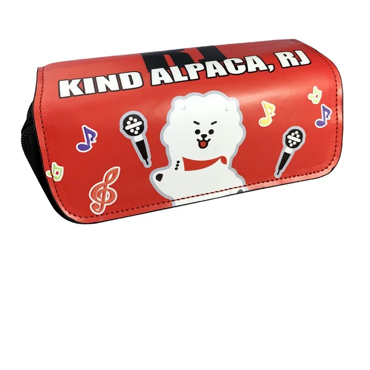 Hot Pen Bags Korean Bangtan Pencil Bags Pu Canvas Large Pencil Case