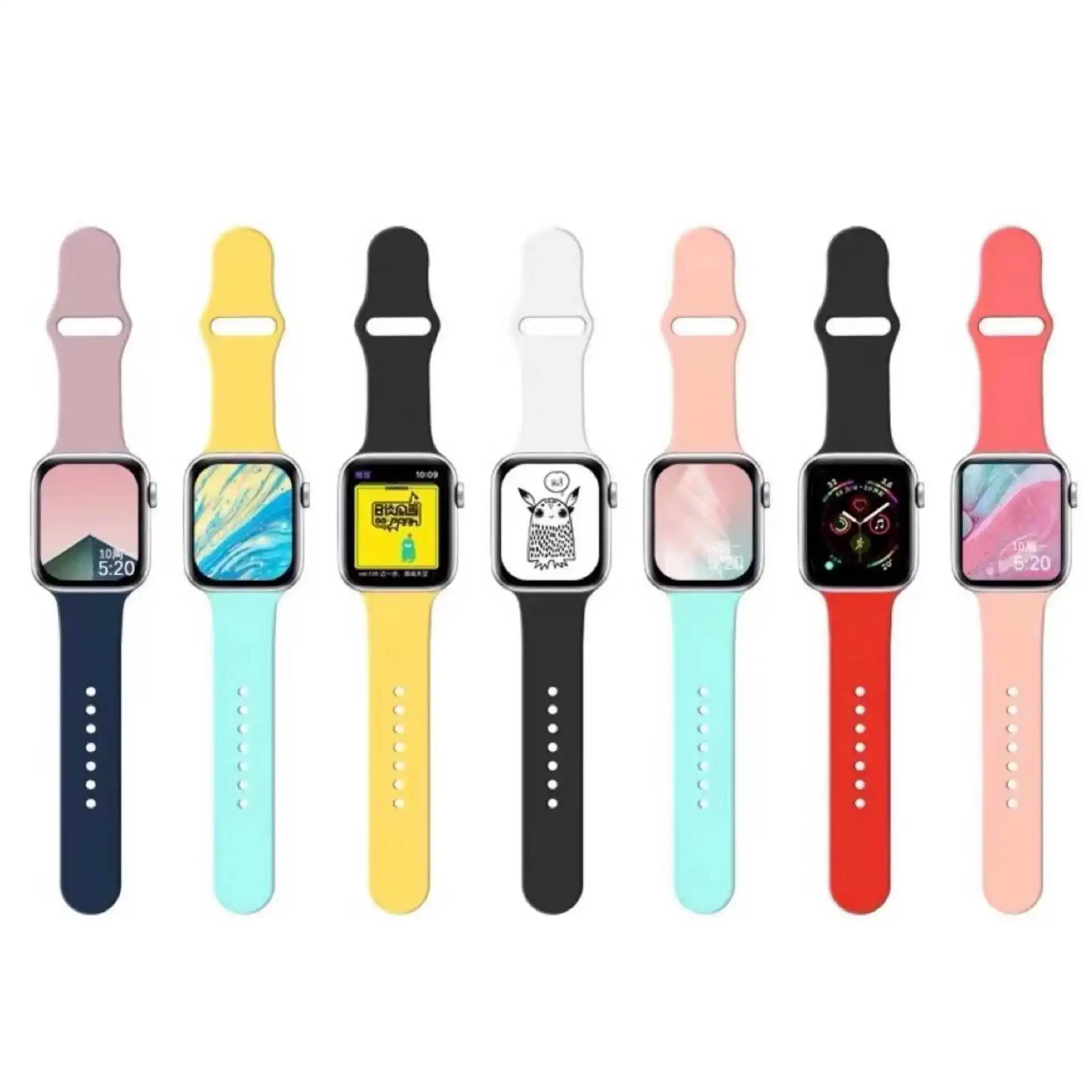 Customizable Rubber Wholesale Price Sport Watch Band for Apple Smart iWatch 7 SE