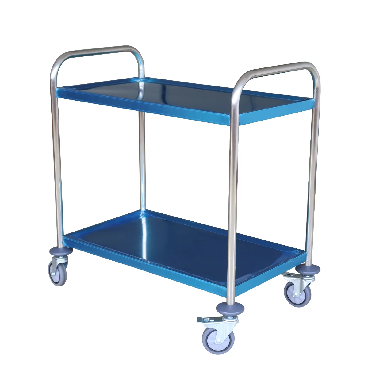Corrosion Resistance Repulsion Stainless Steel Workbench Kitchen Trolley Cart with Adjustable Under shelf