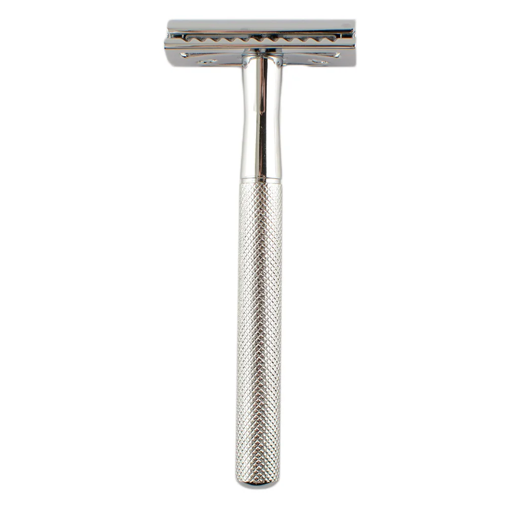 
Classic Doule Razor Blade Silver Shine Safety Shaving Razor 