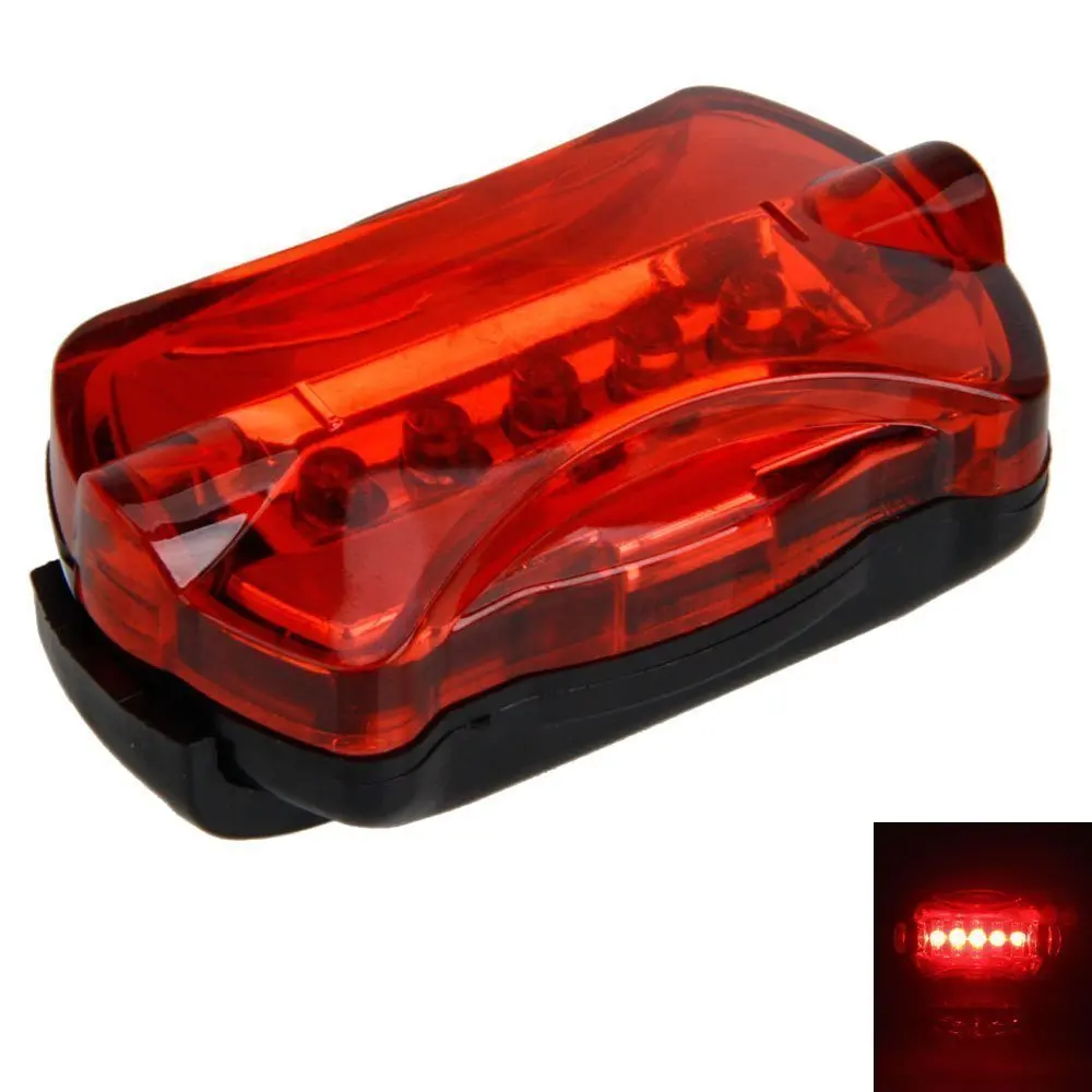Factory direct sales waterproof led bicycle tail light night riding rear light with battery power supply bicycle light