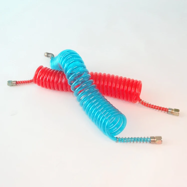 High Quality Truck Trailer  PC Transparent Air Brake Coil Spiral Pneumatic Hose