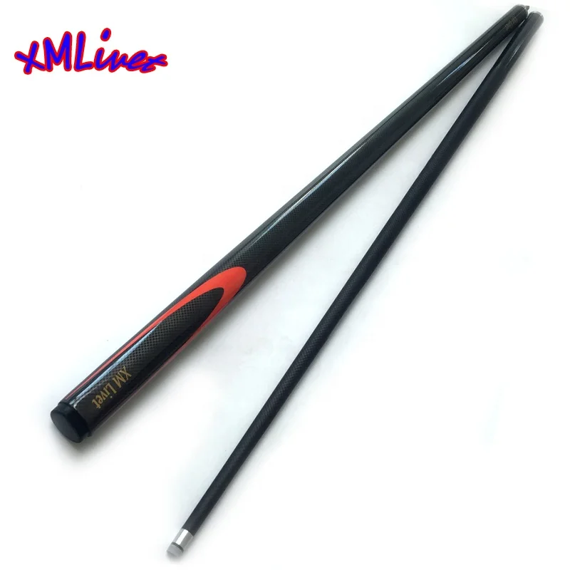 xmlivet Black Carbon fibre Billiard Cues 9.5mm tip 1/2 split pool cue sticks carbon snooker cue sticks colorful wholesale