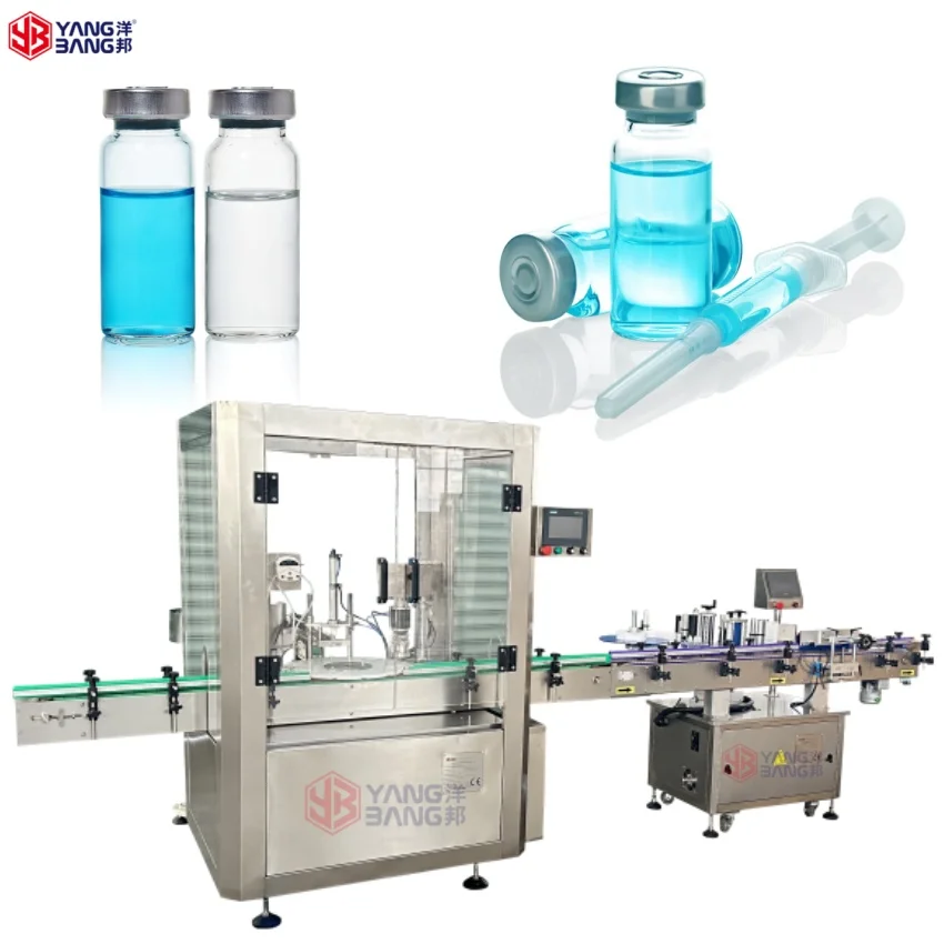 YB-YX2  Vial Bottle Filling Rotary Screwing Sealing Dosing And Capping Machine Syrup Linear Filling Machine