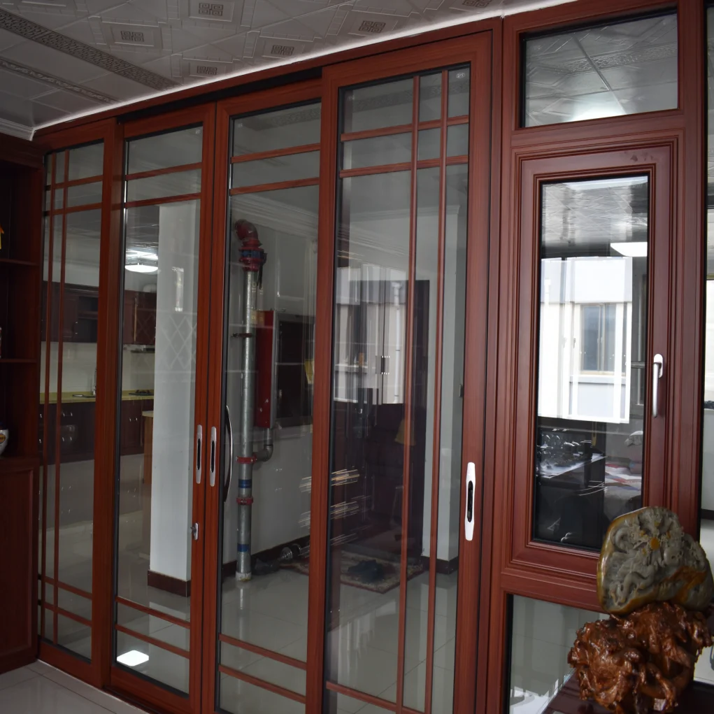 Villa Indoor Slim Profile Aluminum Glass Doors and windows Frame Profile Custom Alloy Extruded Profile
