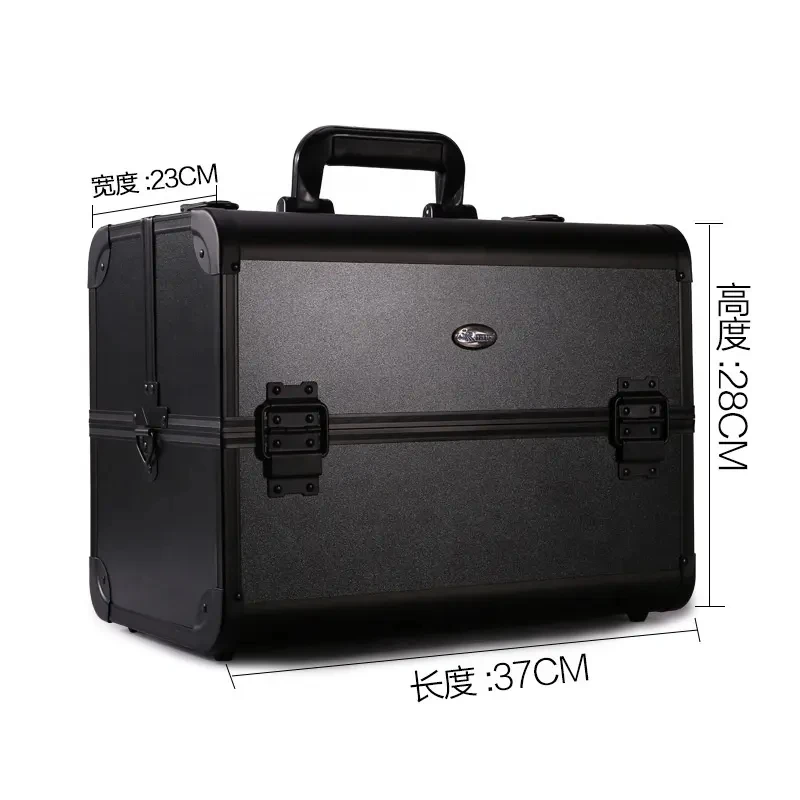 Wholesale Beauty Cosmetic Case Aluminum Professional Makeup Storage Organizer Box Large Portable Cosmetic Case