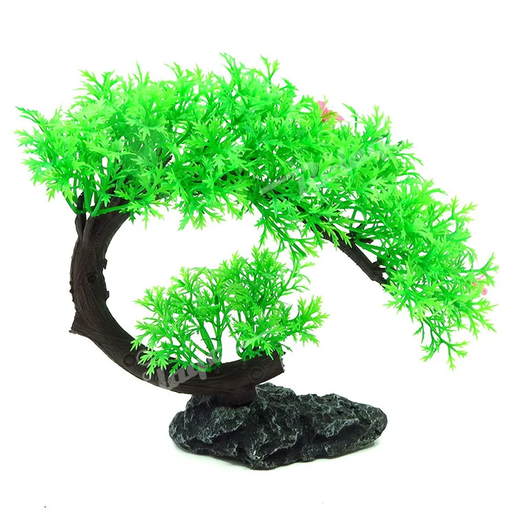 Wholesale Plastic Tree Aquarium Artificial Plastic Plants for Fish Tank Decoration Aquarium Accessories De Plantas Acuario