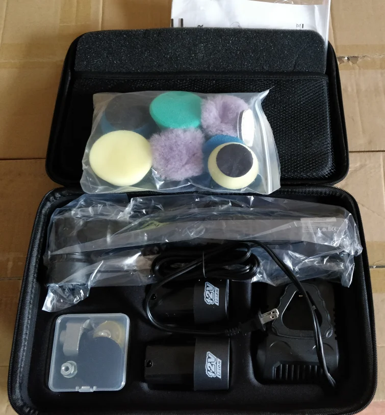 Набор нано-полировщиков с коробкой на молнии, двойного действия, мини-полировщик для автомобилей